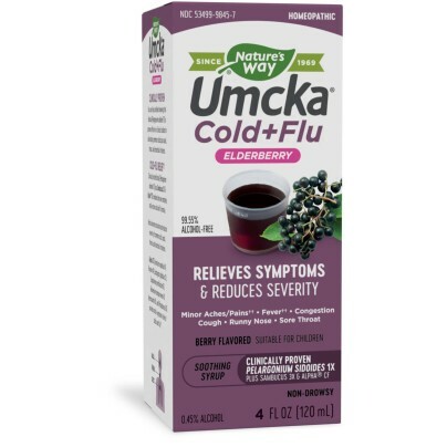 Umcka® Elderberry Cold + Flu Syrup 4oz by Nature’s Way